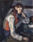 Paul Cezanne the boy in the red waistcoat oil painting artist